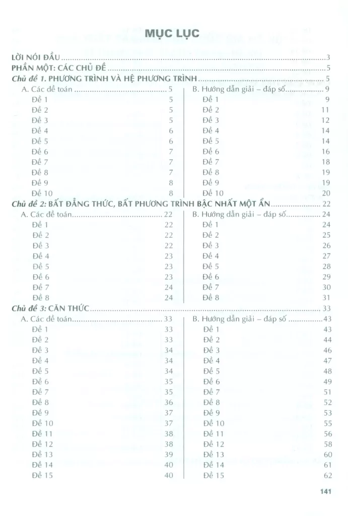 ÔN TẬP - KIỂM TRA NÂNG CAO VÀ PHÁT TRIỂN NĂNG LỰC TOÁN LỚP 9 - TẬP 1 (Theo chương trình GDPT mới)